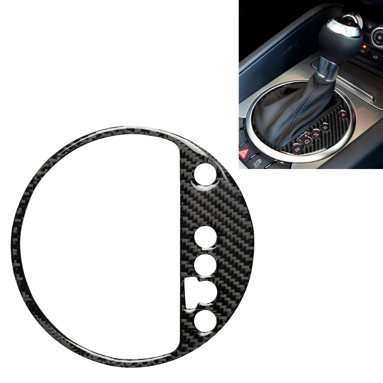 Car Carbon Fiber Gear Shift Position Panel Decorative Sticker for