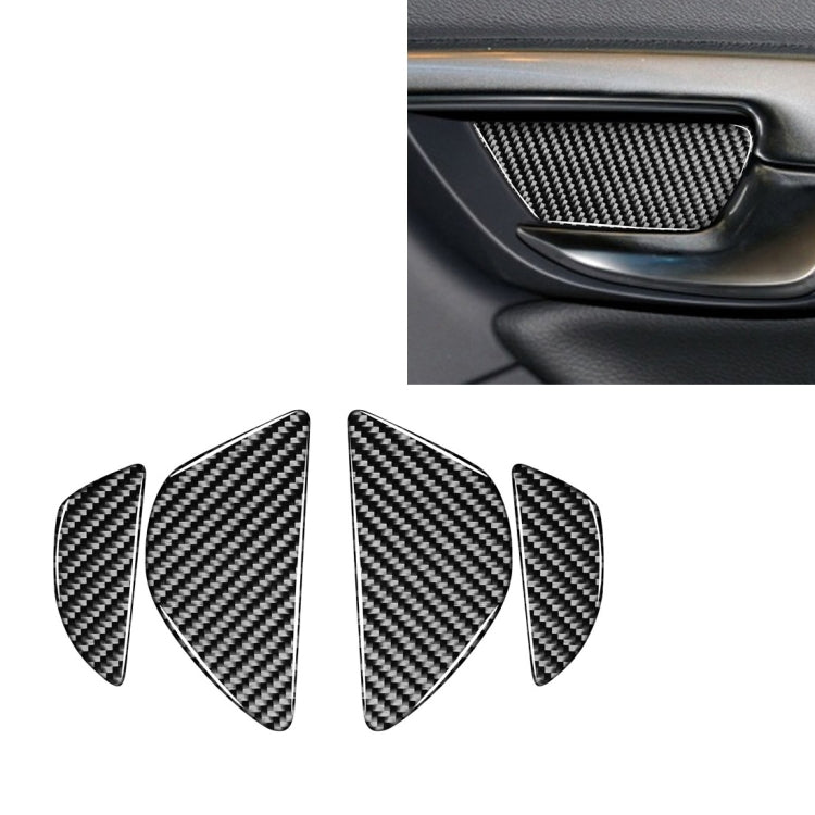 4 PCS Car Carbon Fiber Inner Door Bowl Decorative Stickers for Volvo