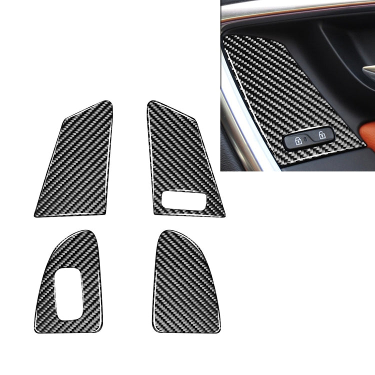 4 PCS Car Carbon Fiber Window Lifting Button Decorative Stickers for