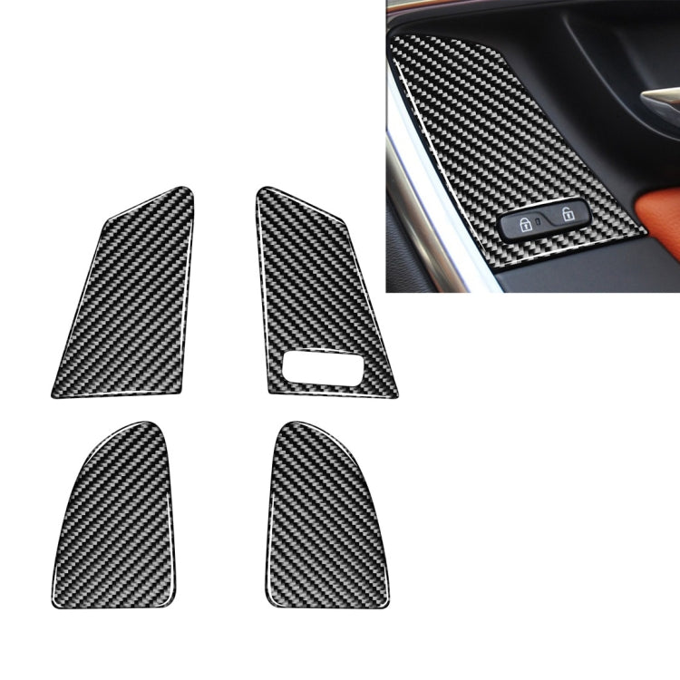 4 PCS Car Carbon Fiber Window Lifting Button Decorative Stickers for