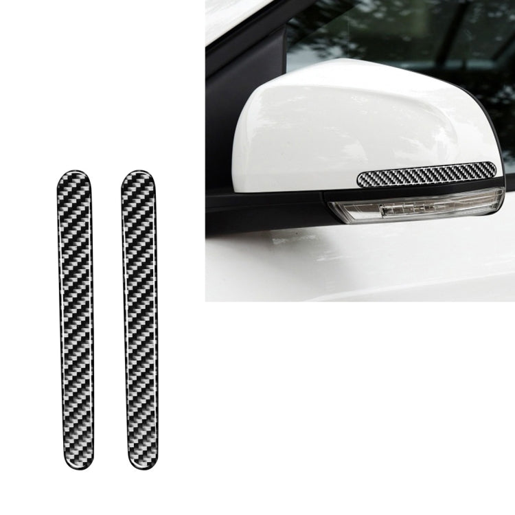 2 PCS Car Carbon Fiber Rearview Mirror Anti-collision Strip for