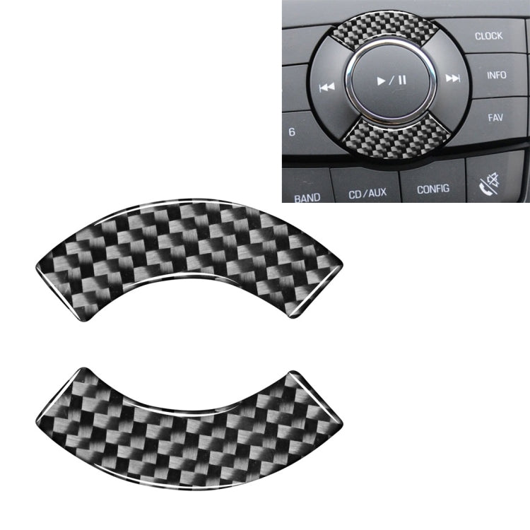 Car Carbon Fiber CD Button Decorative Sticker for Chevrolet Cruze