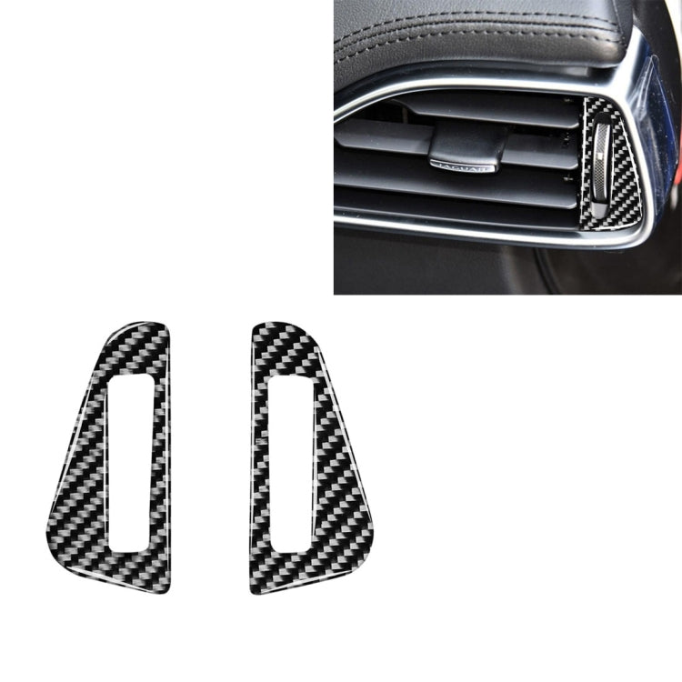 2 PCS Car Carbon Fiber Left and Right Air Outlet Decorative Stickers