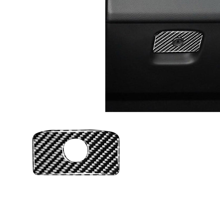 Car Carbon Fiber Front Passenger Seat Storage Box Handle Decorative