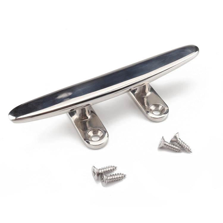 Marine Stainless Steel Flat Top 4 inch Base Boat Cleats Dock with
