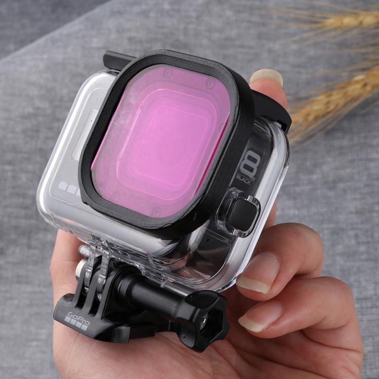 Pink Purple Red 3 Color Square Housing Diving Lens Filter Kits for GoP ...