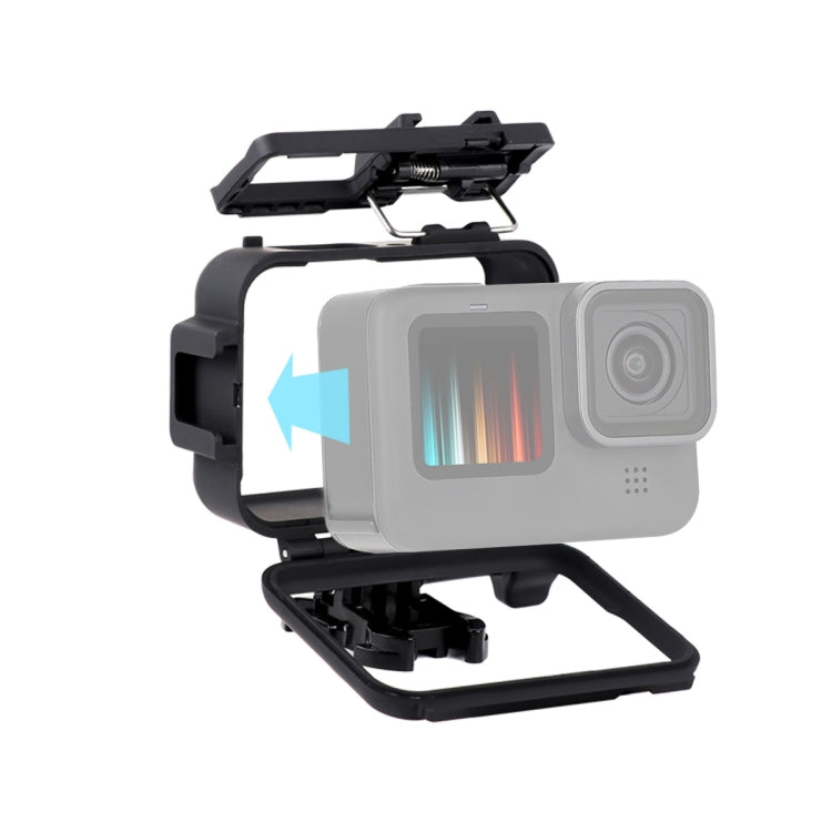 For GoPro HERO10 Black / HERO9 Black Plastic Frame Mount Protective Ca ...