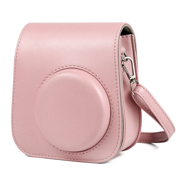 Solid Color Full Body Camera Leather Case Bag with Strap for FUJIFILM Instax mini 11