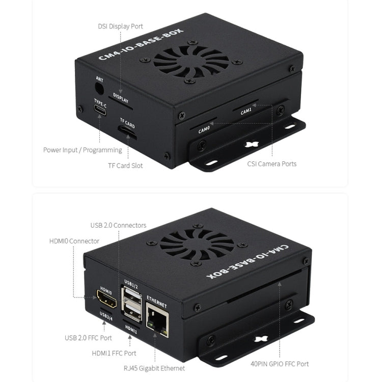 Waveshare Mini IO Board Full Ver Mini-Computer Base Box with Metal Cas ...