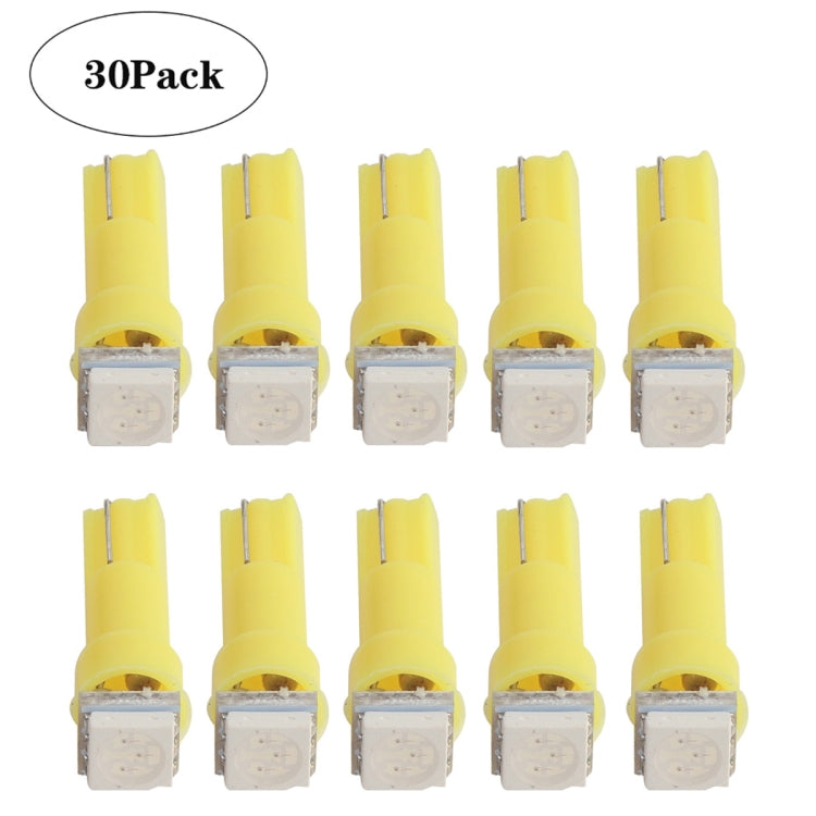 30 PCS T5 1LED SMD-5050 Car Modification LED Indicator Light Yellow