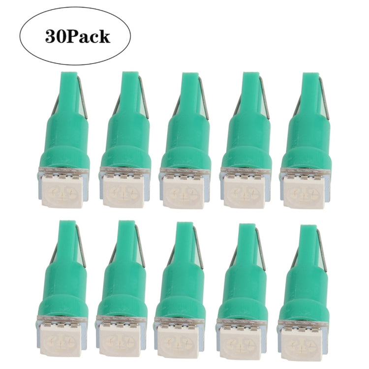 30 PCS T5 1LED SMD-5050 Car Modification LED Indicator Light Green