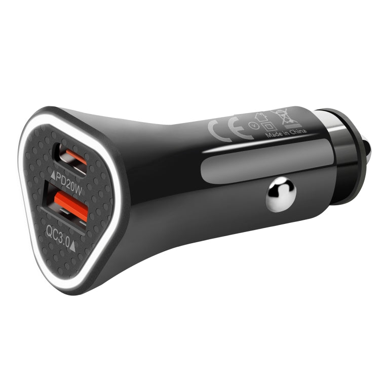 YSY-313PD20W QC3.0 USB + PD 20W USB-C / Type-C Triangle Dual Ports