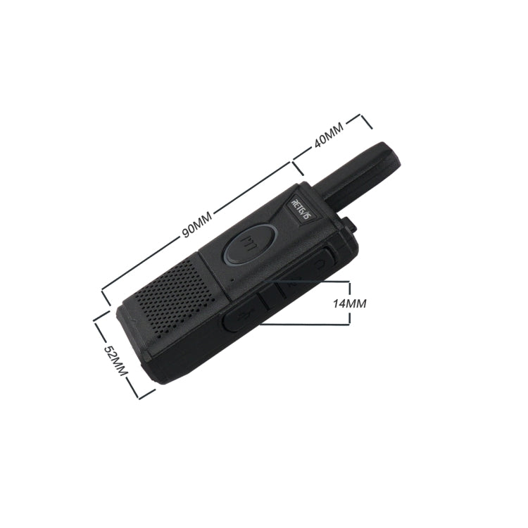 1 Pair RETEVIS RT18 16CHS FRS Dual PTT Handheld Walkie Talkie, US Plug ...