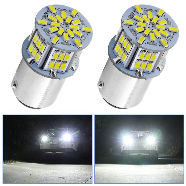 1 Pair E0052 9-14V 1156-54SMD-2835 6000K 1080LM White Light Car