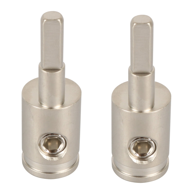A5678 2 PCS Car Small Size Nickel-plated Brass 4GA to 8GA Audio