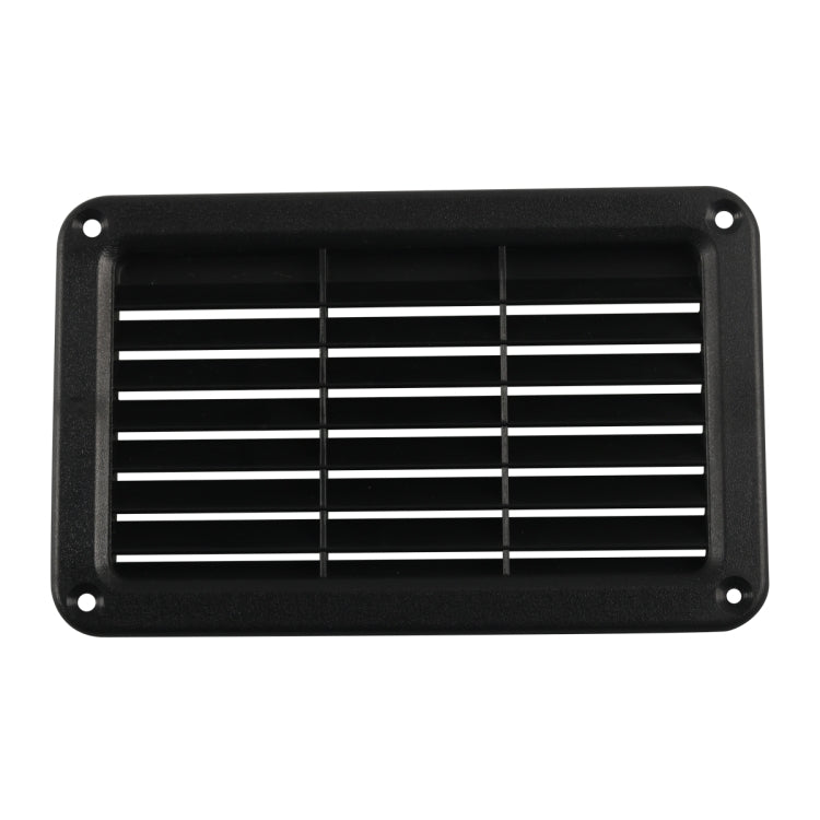 A6788 193x122mm Black Rectangle Louvered Ventilation Plastic Venting