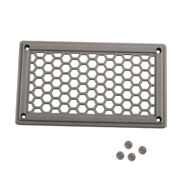 A6790 198x114mm Grey Rectangle Louvered Ventilation Plastic Venting