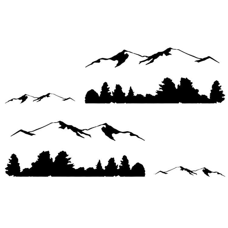 2 PCS/Set D-684 Mountain Totem Pattern Car Modified Decorative Sticker