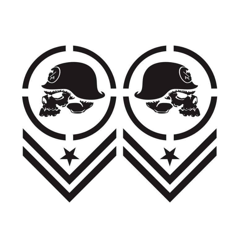 2 PCS/Set D-739 Skull Pattern Car Modified Decorative Sticker
