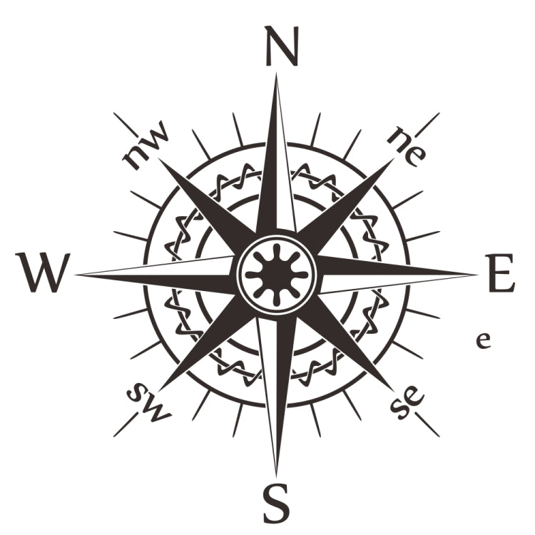 D-863 Compass Pattern Car Modified Decorative Sticker