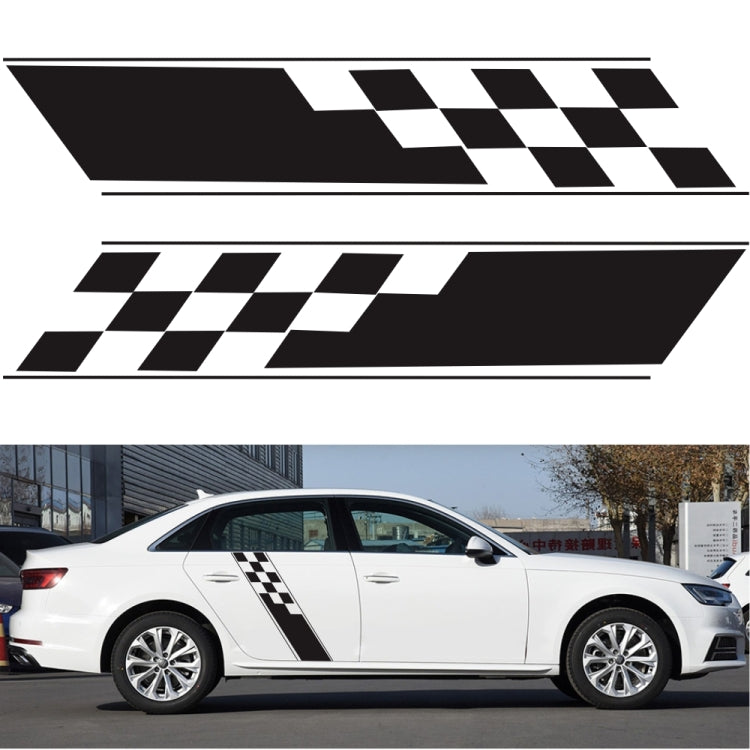 2 PCS/Set D-962 Checkered Flag Pattern Car Modified Decorative Sticker