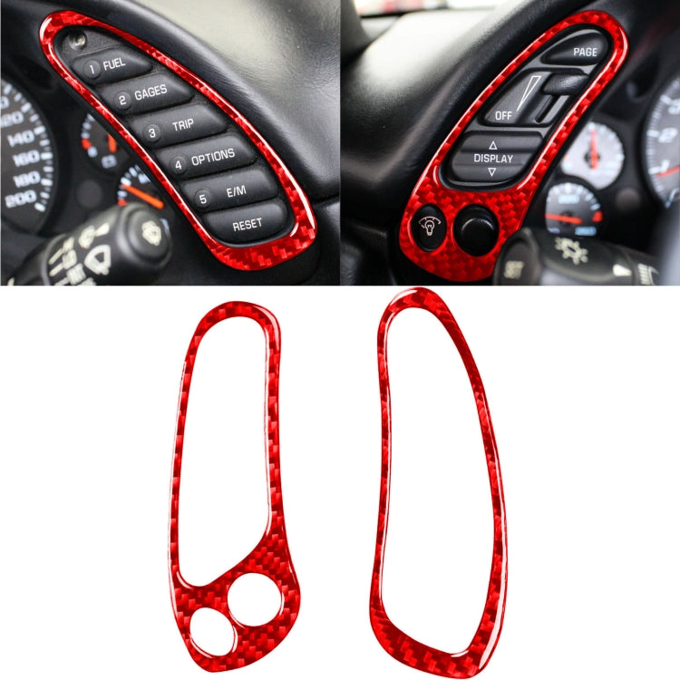 2 in 1 Car Carbon Fiber Sides Speedometer Sticker for Chevrolet