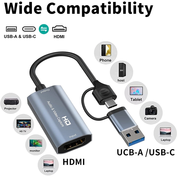 Z29 Z29 HDMI/M to USB-Type C/M HD Video Capture Card, Z29 – Bulky Mart