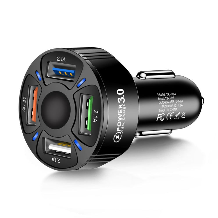 TE-094 4 in 1 Cigarette Lighter Conversion Plug Multi-function USB