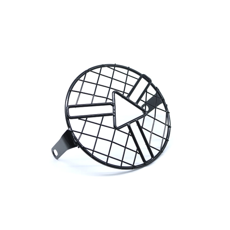 Motorcycle Headlight Arrowhead Grill Guard Retro Round Lamp Grill