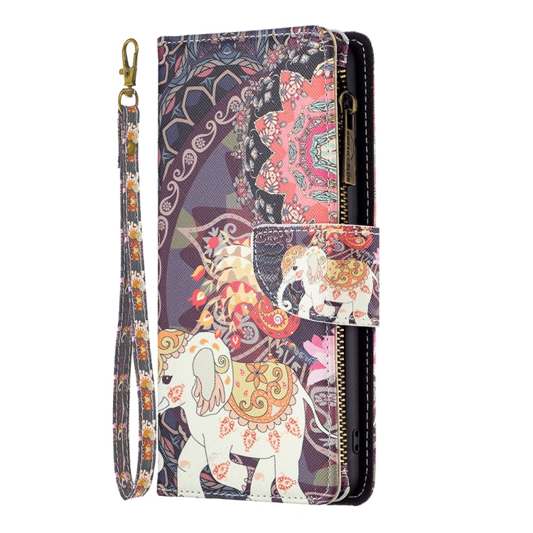 Colored Drawing Pattern Zipper Leather Phone Case, For vivo Y02 4G, For Xiaomi Redmi 12C, For Xiaomi Redmi K60 / K60 Pro