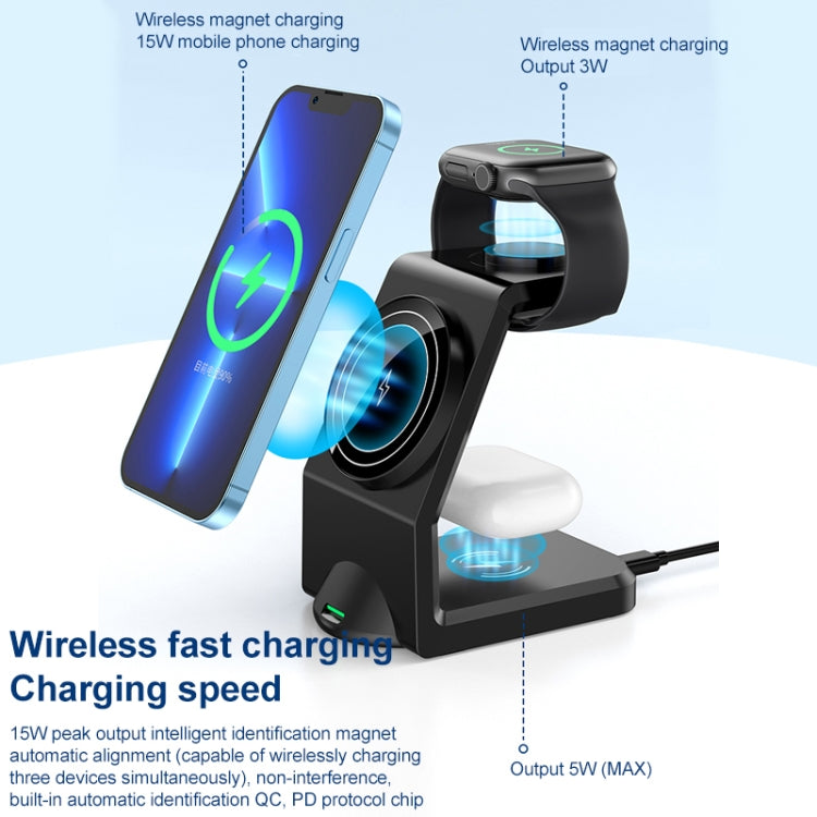 WT-158 Magnetic Multi in one wireless Charger, Multi in one – Bulky Mart