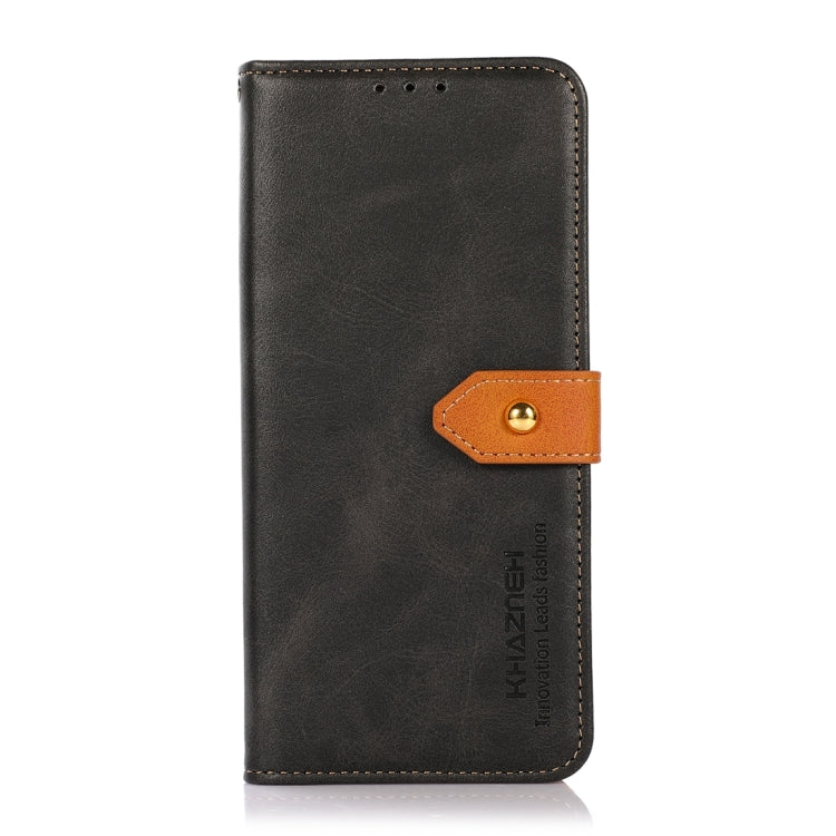 KHAZNEH Dual-color Cowhide Texture Flip Leather Phone Case, For Sony Xperia 1 V, For Sony Xperia 10 V, For Google Pixel 7a, For Xiaomi Redmi Note 12 4G Global