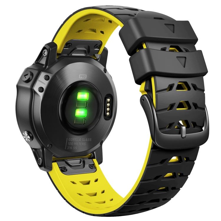22mm Trapezoidal Quick Release Silicone Watch Band, For Garmin Fenix 7