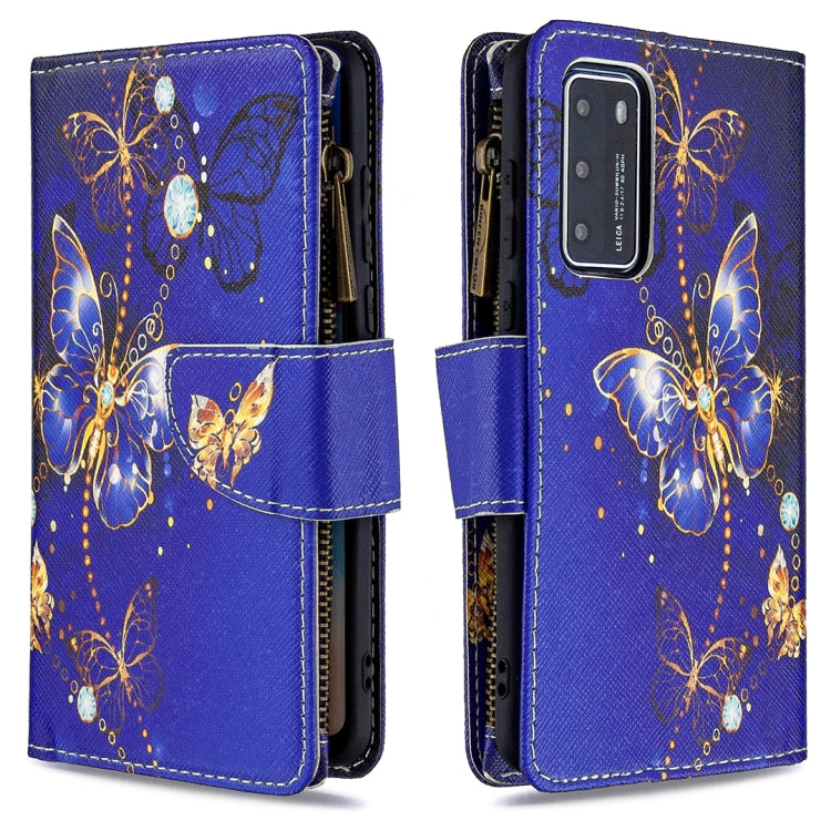 Colored Drawing Pattern Zipper Horizontal Flip Leather Case with Holder & Card Slots & Wallet, For Huawei P40 Pro, For Samsung Galaxy S20