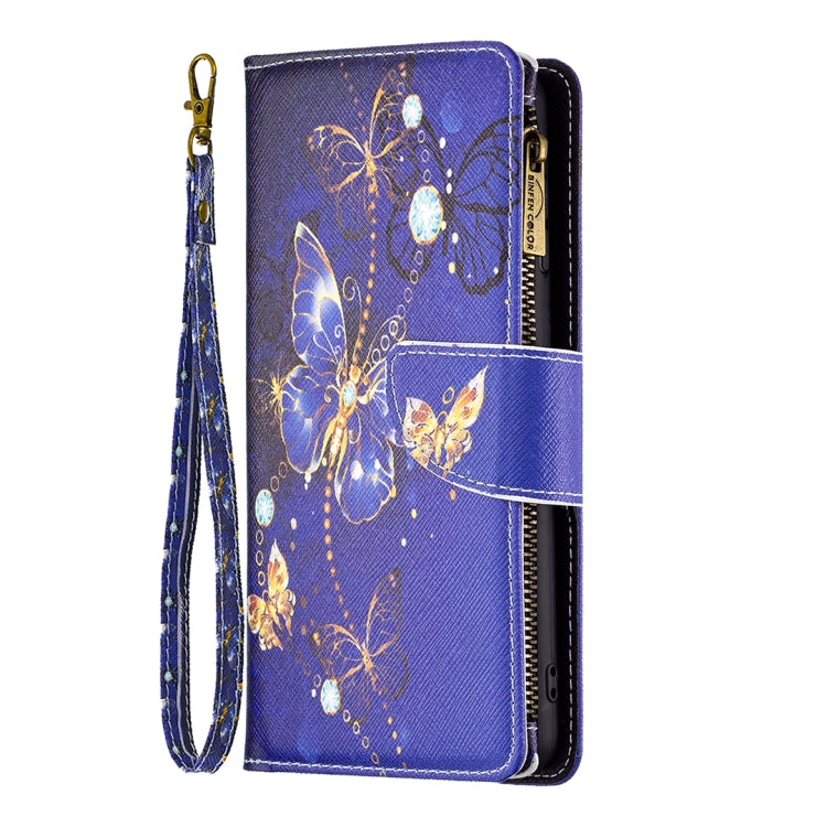 Colored Drawing Pattern Zipper Phone Leather Case, For iPhone 15 Plus, For iPhone 15