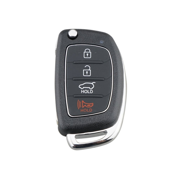 4-button Folding Car Key Shell with Metal Edge Solaris ix35 ix4 Santa