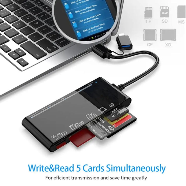 CR7 USB3.0 + Type-C Multi-function Card Reader CF / XD / MS / SD / TF ...