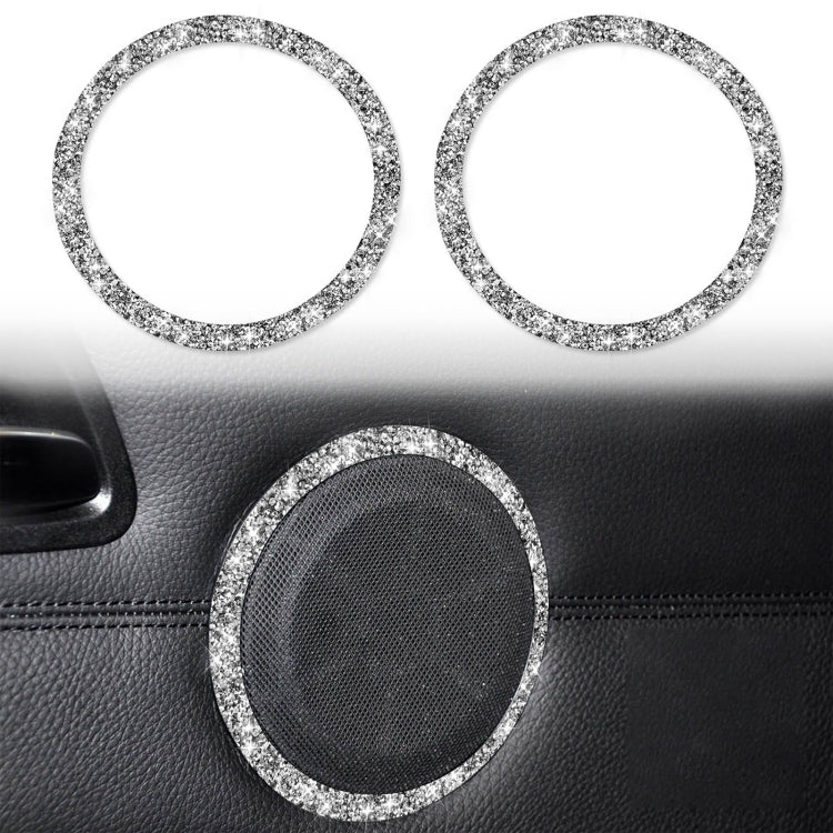 Car Door Horn Ring 2 in 1 Diamond Decorative Sticker for BMW 3 Series