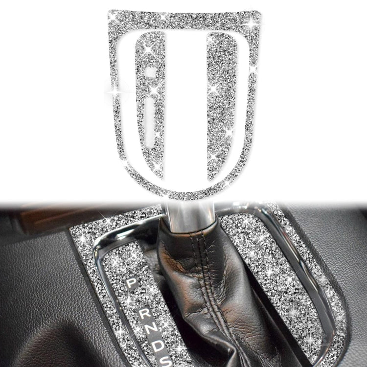 3pcs Car Gear Shift Outer Ring Diamond Decoration Sticker
