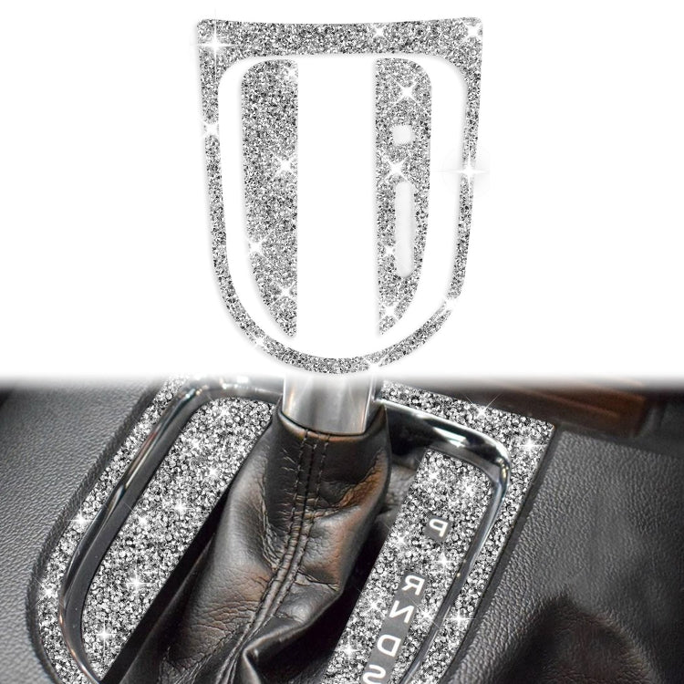 3pcs Car Gear Shift Outer Ring Diamond Decoration Sticker