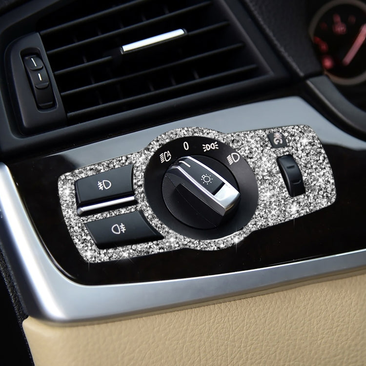 For BMW F10 Car Headlight Switch Diamond Decorative Sticker