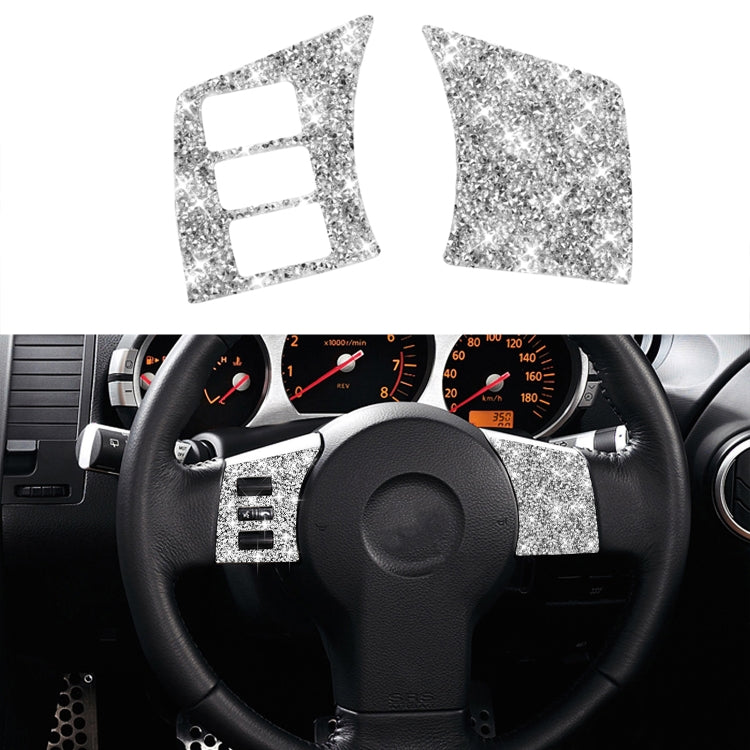 For Nissan 350Z 2003-2009 2pcs Car Steering Wheel Button Frame C