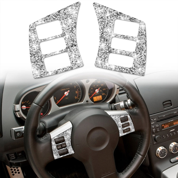 For Nissan 350Z 2006-2009 Car Steering Wheel Button Frame Diamond