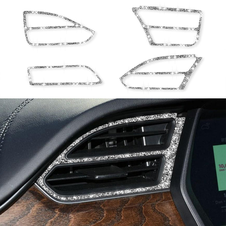 For Tesla Model X Car Central Control Instrument Air Outlet Diamond