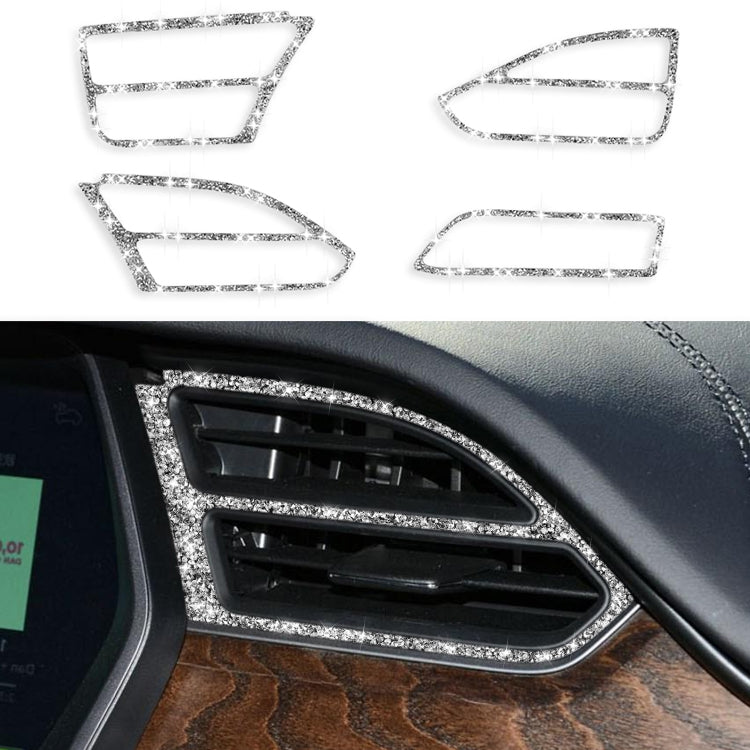 For Tesla Model X Car Central Control Instrument Air Outlet Diamond