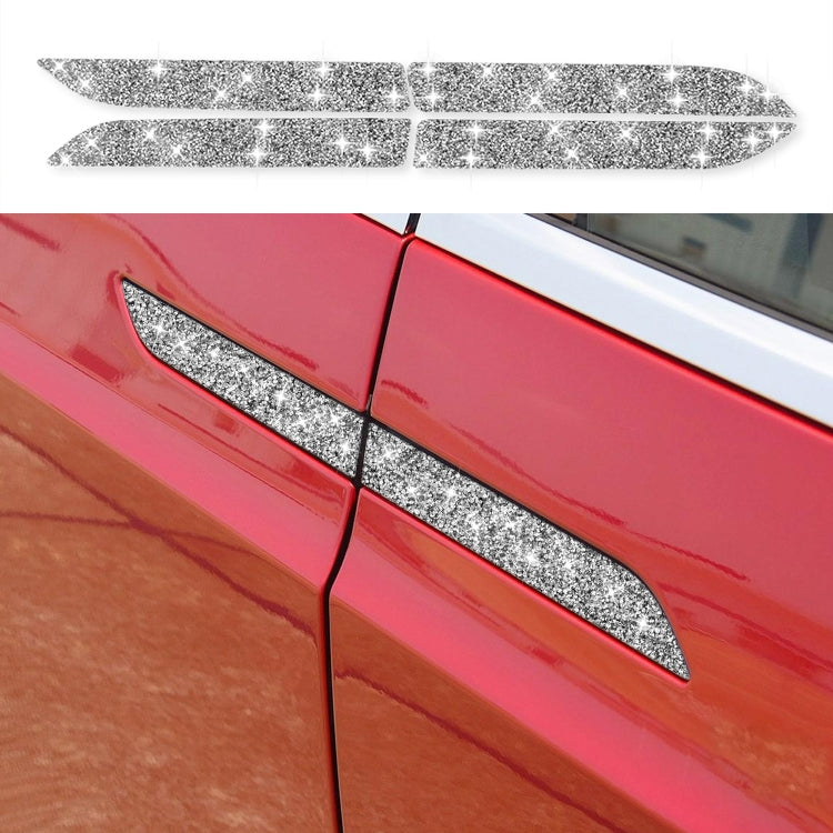 For Tesla Model X Car Exterior Door Handle Panel Diamond Sticker