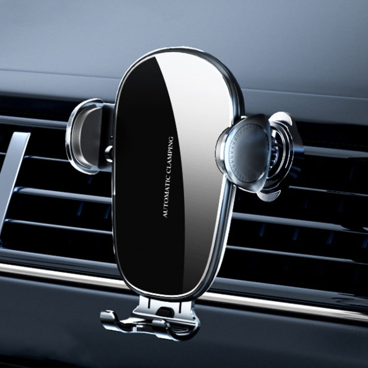 D6 Mechanical Locking Wireless Fast Charging Air Outlet Car Holder