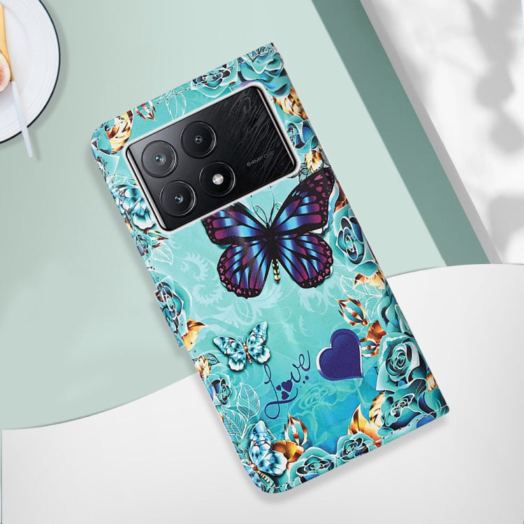 Colored Drawing Pattern Plain Weave Leather Phone Case, For Xiaomi Poco X6 Pro, For Xiaomi Redmi Note 13 5G Global, For Xiaomi Redmi 13C