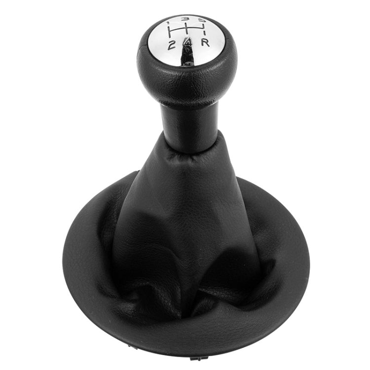 Car 5 Speed Gear Lever Hand Ball Leather Gear Shift Knob with