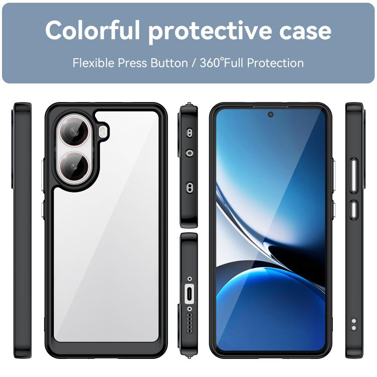 Colorful Series Acrylic Hybrid TPU Phone Case, For Redmi Turbo 4, For Redmi Note 14 5G, For Redmi Note 14 Pro+ 5G, For Redmi 14R